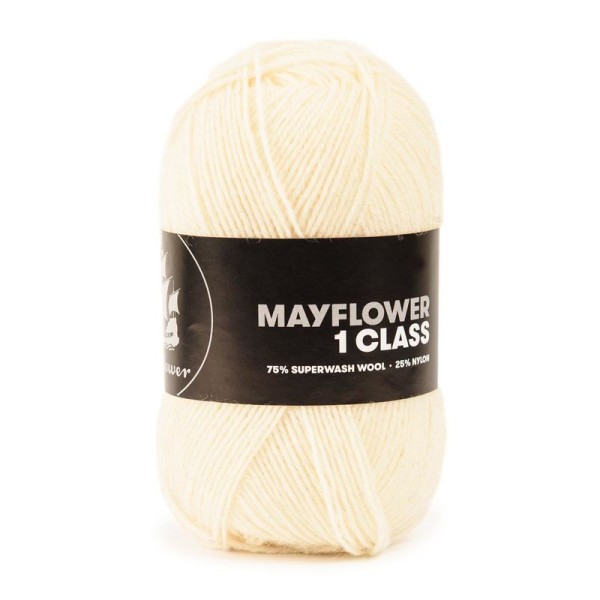 Mayflower Sockenwolle 1 Class 50g, Fb. 16 Marschmallowweiß