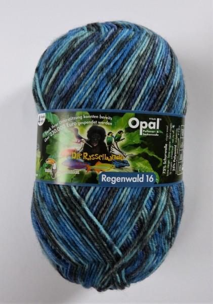 Opal Sockenwolle Regenwald 16 Die Rasselbande 100g, Fb. 9903
