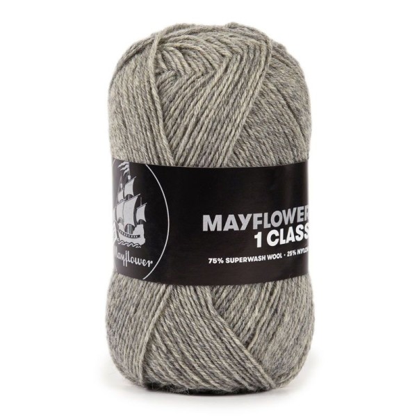 Mayflower Sockenwolle 1 Class uni 50g, Fb. 35 Grau