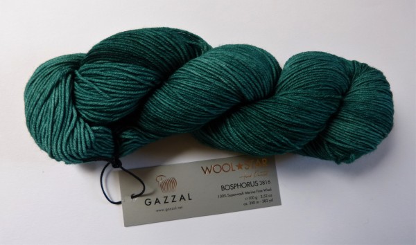 Wool Star Hand Painted Gazzal 100g, Fb. 3816 Bosphorus
