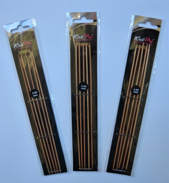 Knit Pro Basix Nadelspiel Birkenholz hell 2,0mm und 20cm Länge